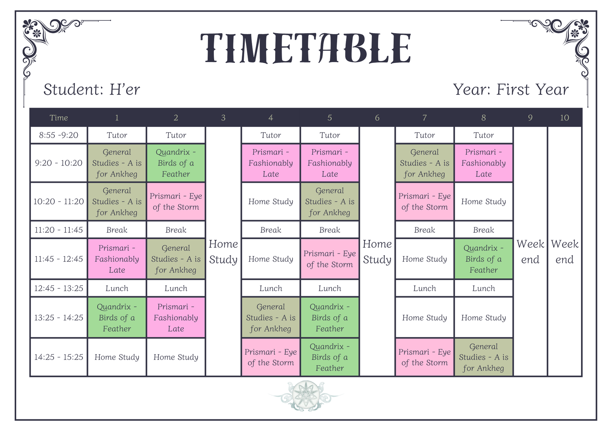 First Year Timetable - Rain.png